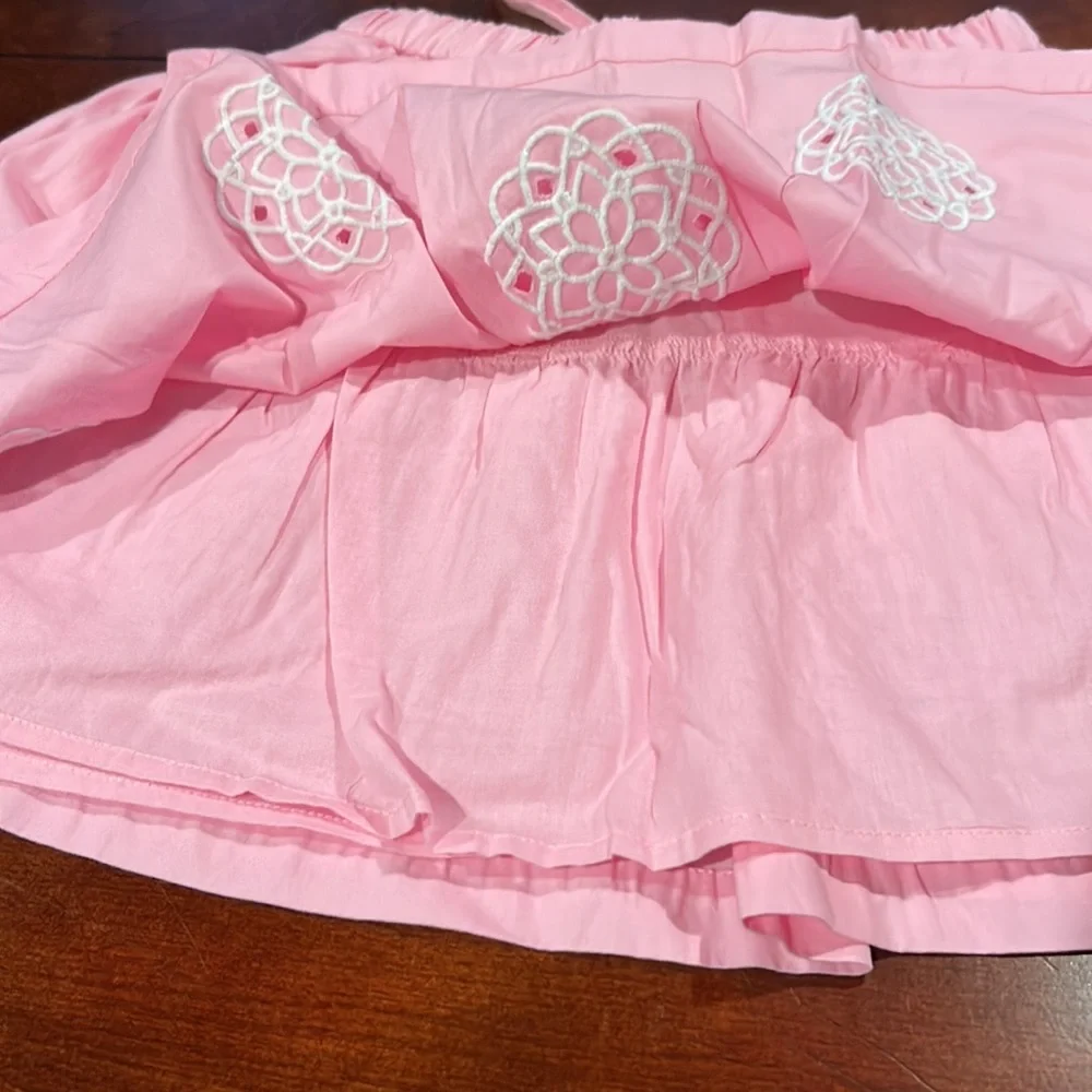 The Children’s Place Pink Embroidered Full Skirt Size 5 100% Cotton